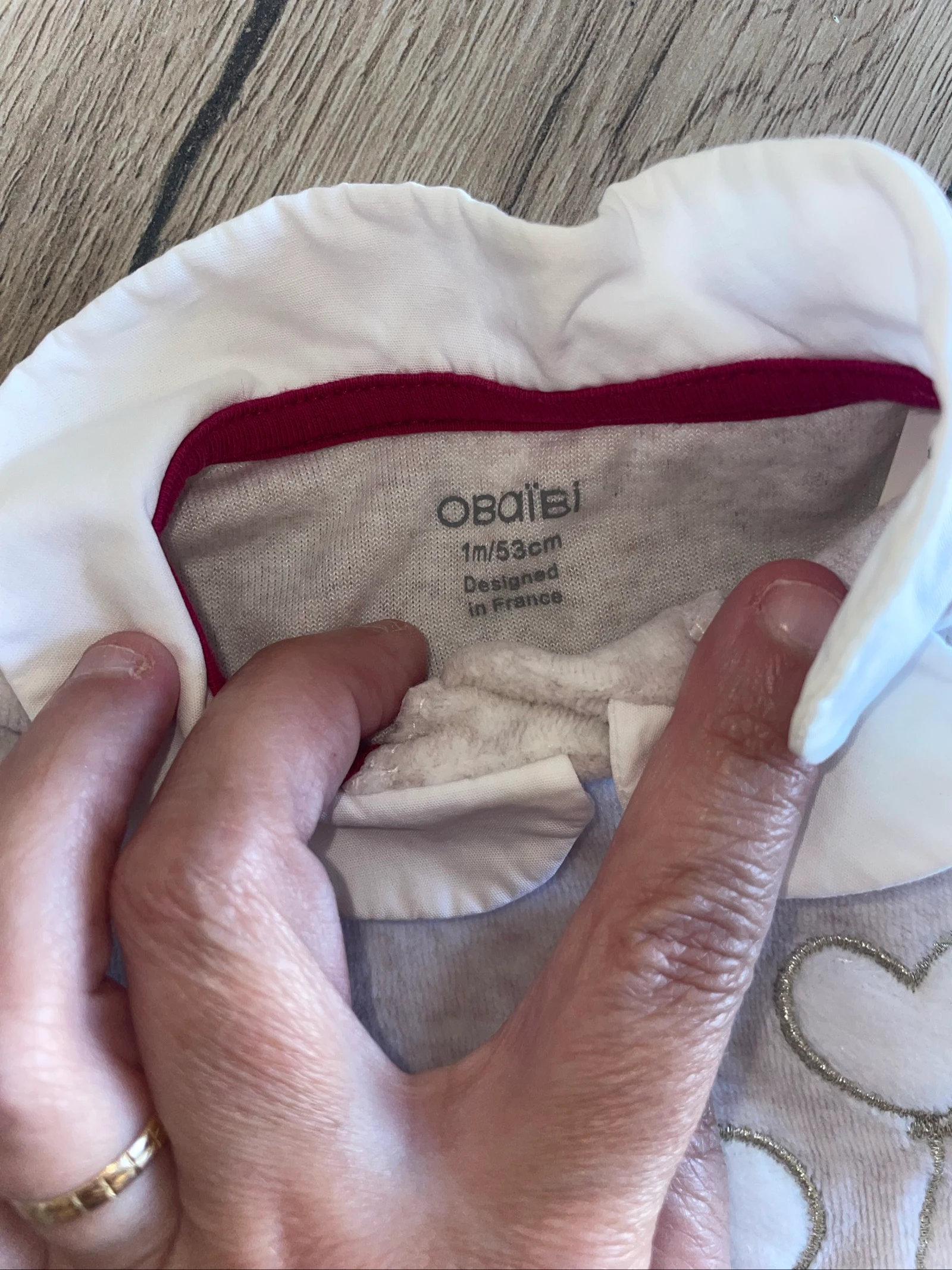 Pijama de veludo 1 mês 53 cm Obaibi novo – photo 4